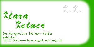 klara kelner business card